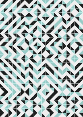 Soyut Geometrik Desen, hesaplama sanatı çizimi 