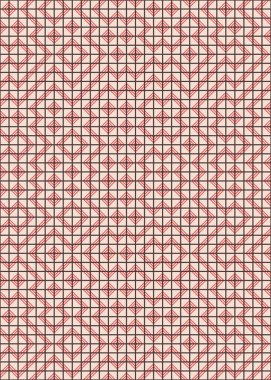 Soyut renk geometrik mozaik desen üretken hesaplama sanatı çizimi, fayans rengi parçalarının taklidi