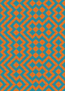 Soyut Geometrik Desen üretken hesaplama sanatı çizimi 