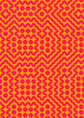 Soyut Geometrik Desen üretken hesaplama sanatı çizimi 