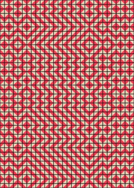 Soyut Geometrik Desen üretken hesaplama sanatı çizimi 