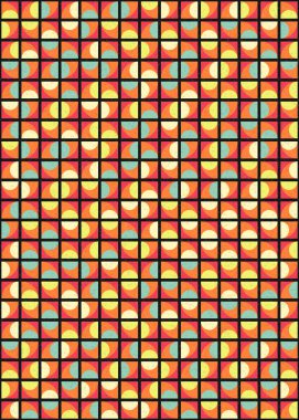 Soyut Geometrik Desen üretken hesaplama sanatı çizimi 