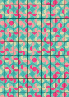 Soyut Geometrik Desen üretken hesaplama sanatı çizimi 