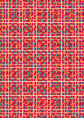 Soyut Geometrik Desen üretken hesaplama sanatı çizimi 