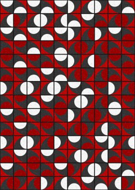 Soyut Geometrik Desen üretken hesaplama sanatı çizimi 
