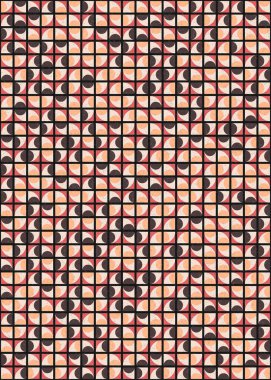 Soyut Geometrik Desen üretken hesaplama sanatı çizimi 