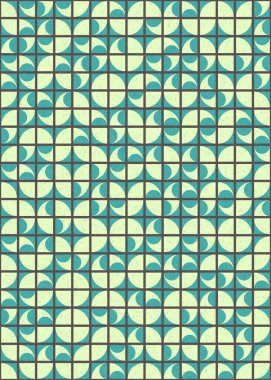 Soyut Geometrik Desen üretken hesaplama sanatı çizimi 