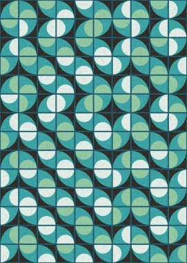 Soyut Geometrik Desen üretken hesaplama sanatı çizimi 