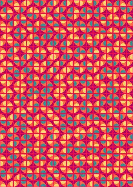 Soyut Geometrik Desen üretken hesaplama sanatı çizimi 