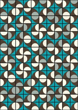 Soyut Geometrik Desen üretken hesaplama sanatı çizimi 