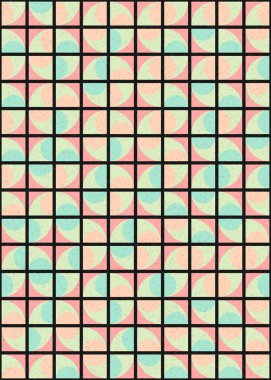 Soyut Geometrik Desen üretken hesaplama sanatı çizimi 