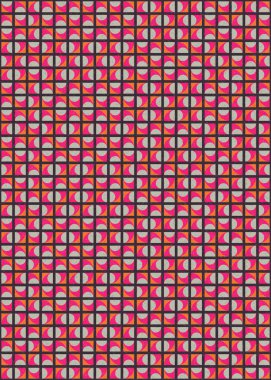 Soyut Geometrik Desen üretken hesaplama sanatı çizimi 