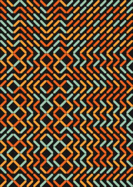 Soyut Geometrik Desen üretken hesaplama sanatı çizimi 