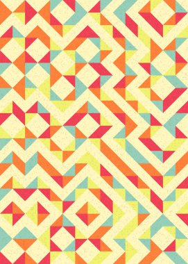 Soyut Geometrik Desen üretken hesaplama sanatı çizimi 