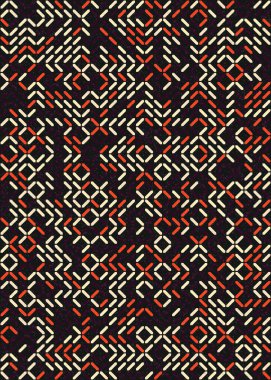 Soyut Geometrik Desen üretken hesaplama sanatı çizimi 