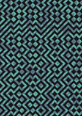 Soyut Geometrik Desen üretken hesaplama sanatı çizimi 