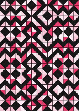 Soyut Geometrik Desen üretken hesaplama sanatı çizimi 