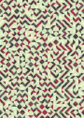 Soyut Geometrik Desen üretken hesaplama sanatı çizimi 