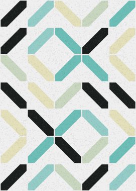 Soyut Geometrik Desen üretken hesaplama sanatı çizimi 