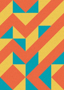 Soyut Geometrik Desen üretken hesaplama sanatı çizimi 