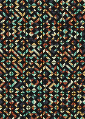 Soyut Geometrik Desen üretken hesaplama sanatı çizimi 