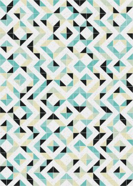 Soyut Geometrik Desen üretken hesaplama sanatı çizimi 