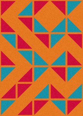 Soyut Geometrik Desen üretken hesaplama sanatı çizimi 