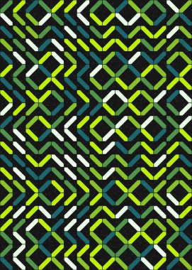 Soyut Geometrik Desen üretken hesaplama sanatı çizimi 