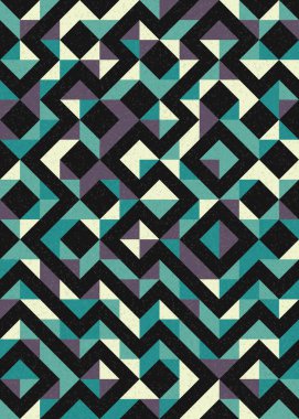 Soyut Geometrik Desen üretken hesaplama sanatı çizimi 