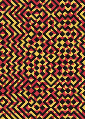 Soyut Geometrik Desen üretken hesaplama sanatı çizimi 