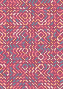 Soyut Geometrik Desen üretken hesaplama sanatı çizimi 