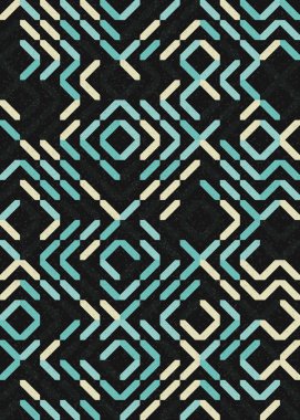 Soyut Geometrik Desen üretken hesaplama sanatı çizimi 