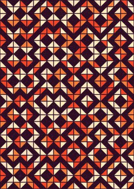 Soyut Geometrik Desen üretken hesaplama sanatı çizimi 