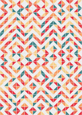 Soyut Geometrik Desen üretken hesaplama sanatı çizimi 