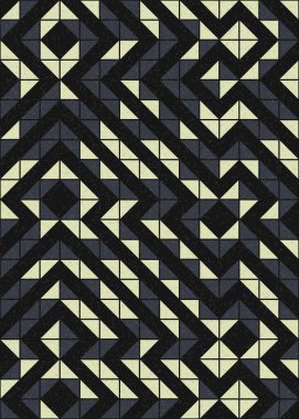 Soyut Geometrik Desen üretken hesaplama sanatı çizimi 