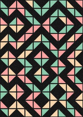 Soyut Geometrik Desen üretken hesaplama sanatı çizimi 