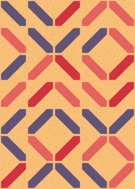 Soyut Geometrik Desen üretken hesaplama sanatı çizimi 