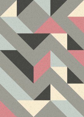 Soyut Geometrik Desen üretken hesaplama sanatı çizimi 