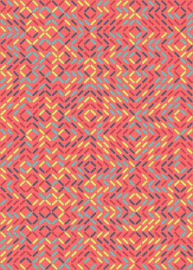 Soyut Geometrik Desen üretken hesaplama sanatı çizimi 