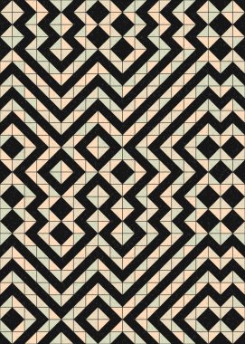 Soyut Geometrik Desen üretken hesaplama sanatı çizimi 