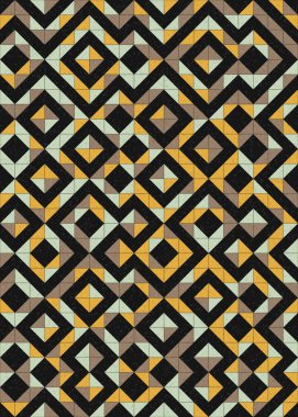 Soyut Geometrik Desen üretken hesaplama sanatı çizimi 