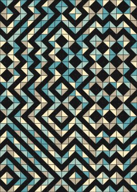 Soyut Geometrik Desen üretken hesaplama sanatı çizimi 