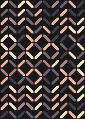 Soyut Geometrik Desen üretken hesaplama sanatı çizimi 