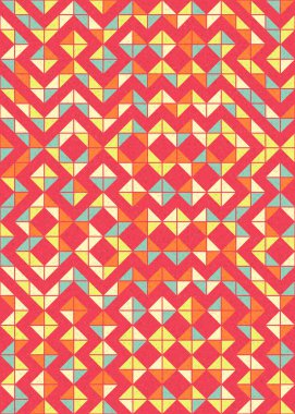 Soyut Geometrik Desen üretken hesaplama sanatı çizimi 