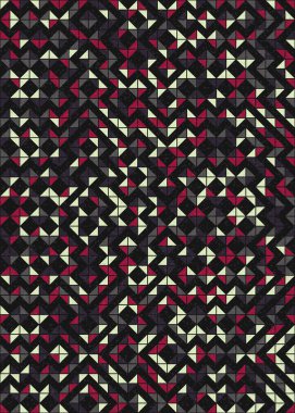 Soyut Geometrik Desen üretken hesaplama sanatı çizimi 