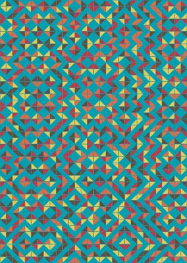 Soyut Geometrik Desen üretken hesaplama sanatı çizimi 