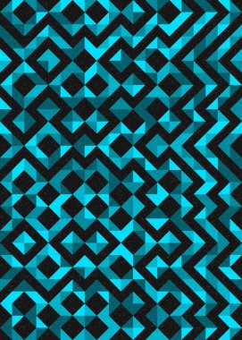 Soyut Geometrik Desen üretken hesaplama sanatı çizimi 