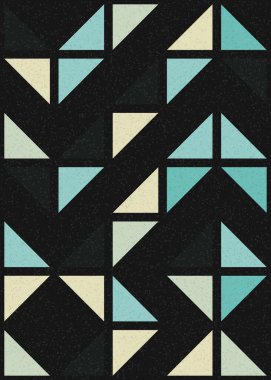 Soyut Geometrik Desen üretken hesaplama sanatı çizimi 