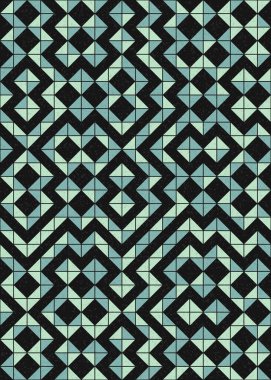 Soyut Geometrik Desen üretken hesaplama sanatı çizimi 