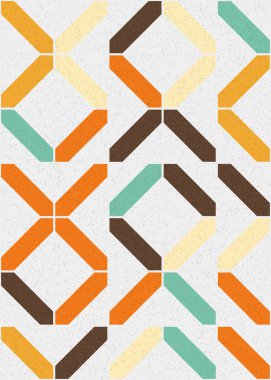 Soyut Geometrik Desen üretken hesaplama sanatı çizimi 